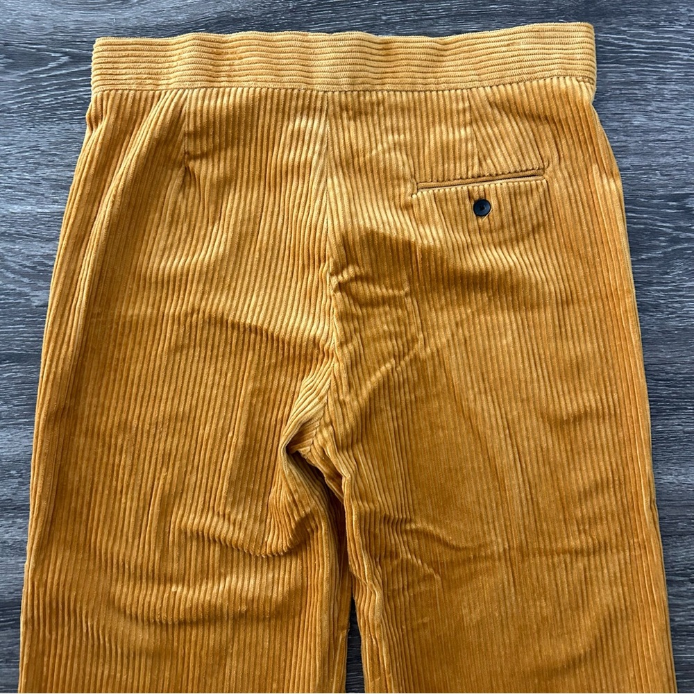 ZARA Woman Corduroy Wide Leg Pants Trousers XL Cropped Ankle Grazer Camel NWT - Picture 6 of 9